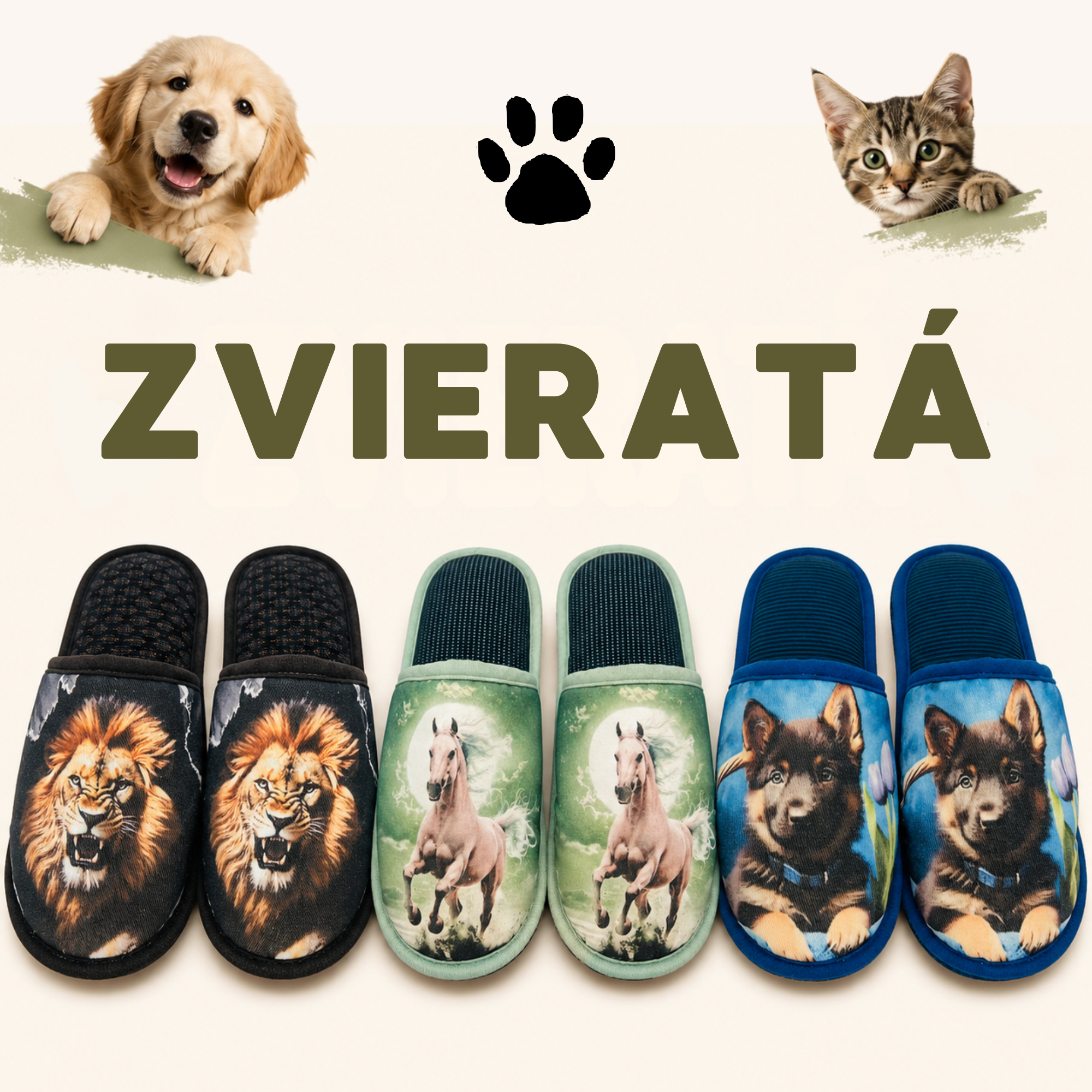 Papuče so Zvieratami