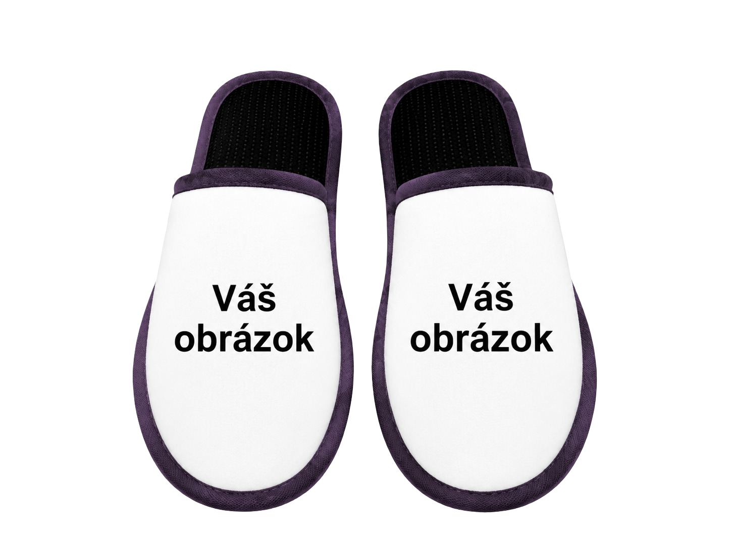 Papuče s vlastnou fotkou – pohľad dopredu